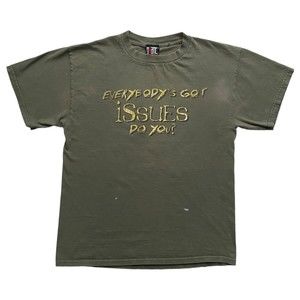 Vintage Korn T-Shirt Green Everybodys Got Issues Do You? 1999 Concert Tee Size L